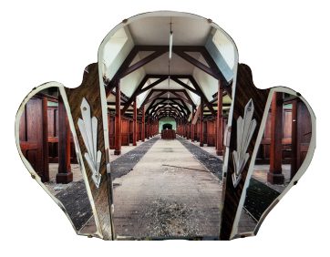Seminary on art deco mirror by Gina Soden