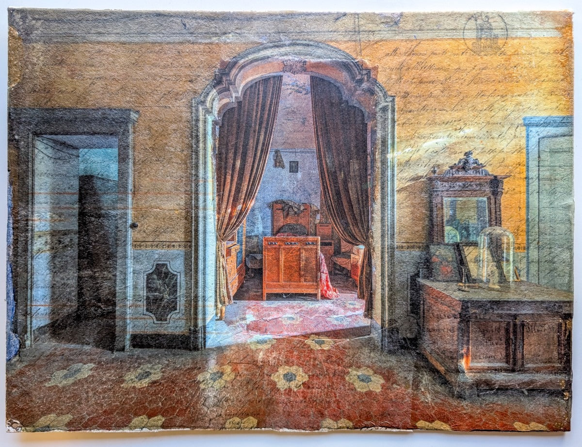 Villa Hallway with Script by Gina Soden