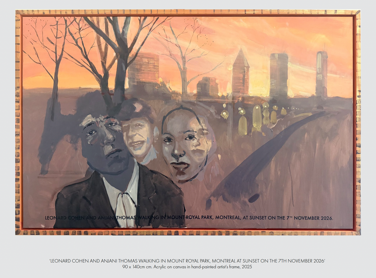 Leonard Cohen and Anjani Thomas Walking in Mount Royal Park, Montreal at Sunset on the 7th November 2026