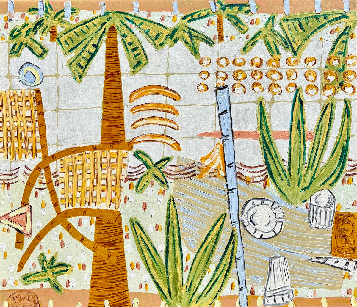 Under the palms