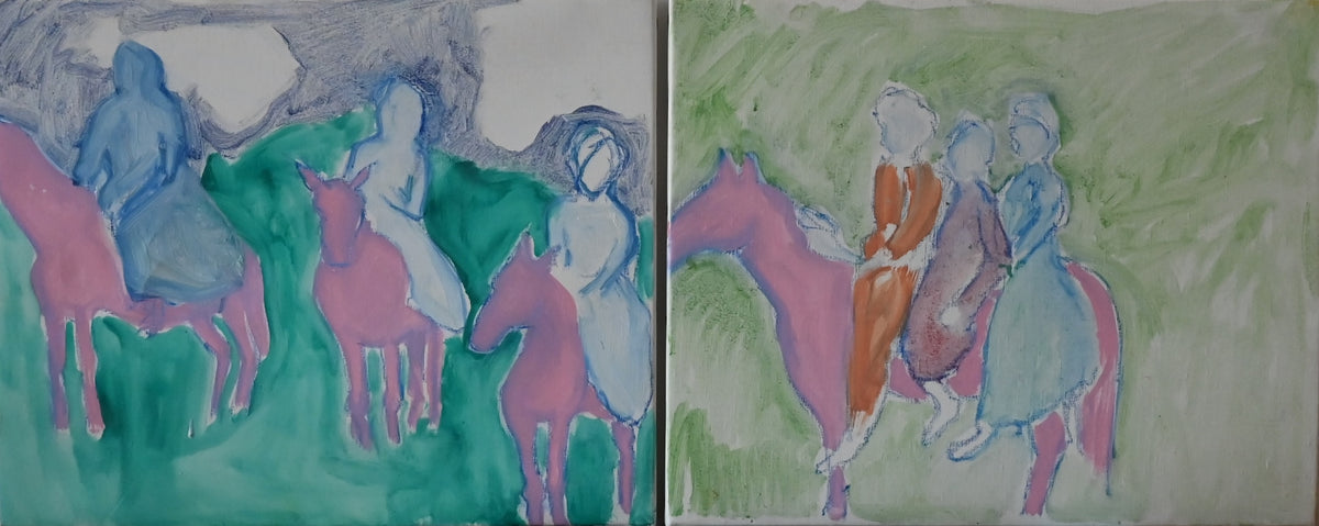 the trail (diptych) by Susan Rocklin